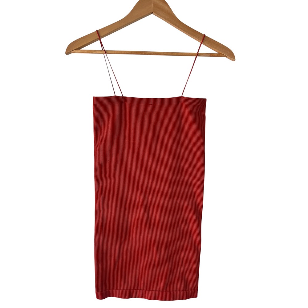 Out From Under Red Ribbed Bodycon Mini Dress Womens M Festival Y2K NWT